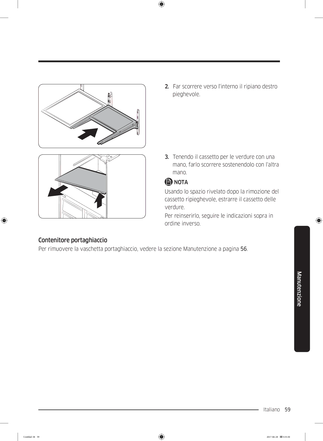 Samsung RF56K9041SR/ES manual Italiano 59  